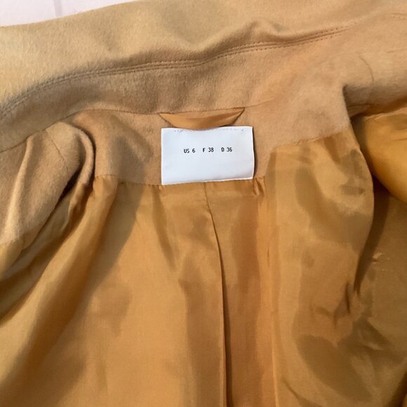 Luxury Akris Punto Women's Wool‎ & Angora Caramel Blazer Jacket Size 6 - Picture 9 of 9